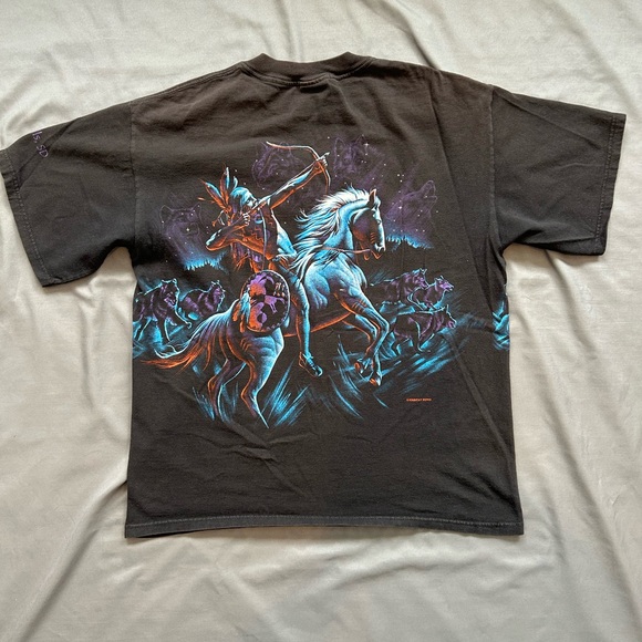 Vintage Indian Double Sided T-Shirt - Picture 9 of 12